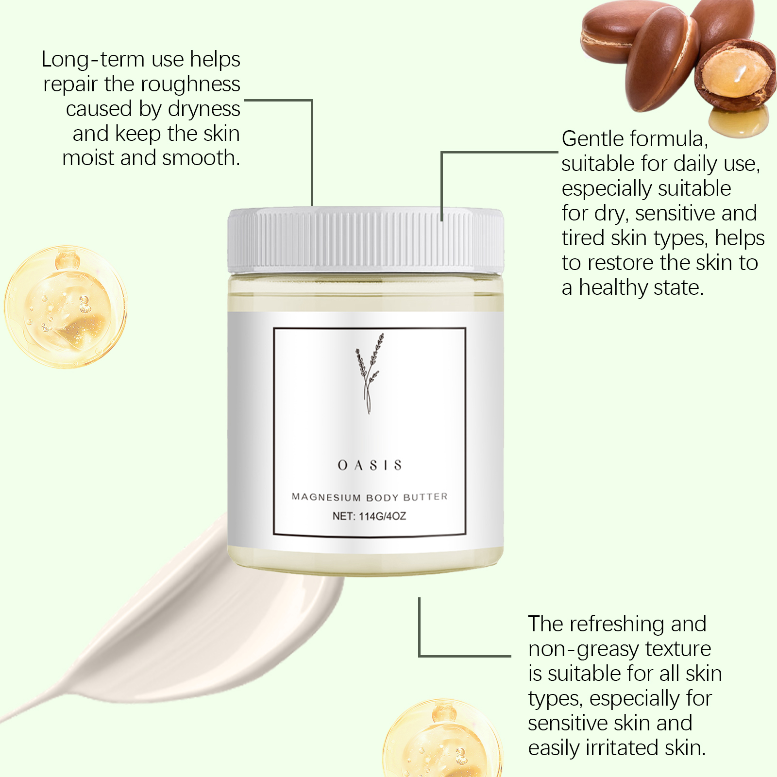 Shea Butter Body Lotion Mild Gentle Moisturizing Smoothing Skin Care For Body Skin