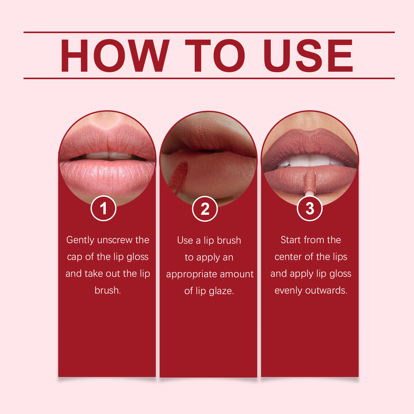 Nude Pink Matte Lip Gloss Moisturizing Silky Non Transfer Natural Brightening Premium Pigmented Lip Makeup