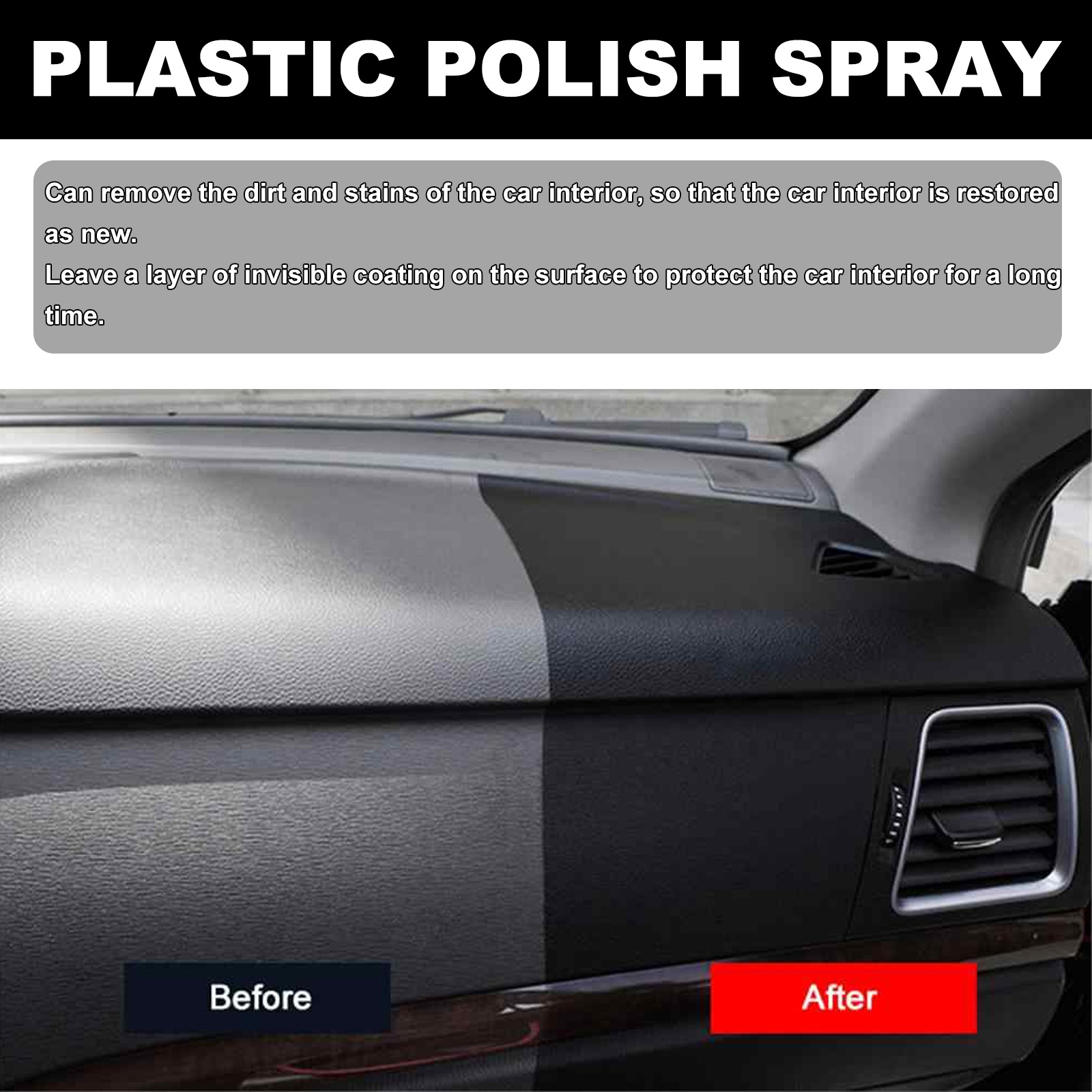 Car Interior Renovation Cleaner Waterless Cleaning Decontamination Seat Dashboard Detergent