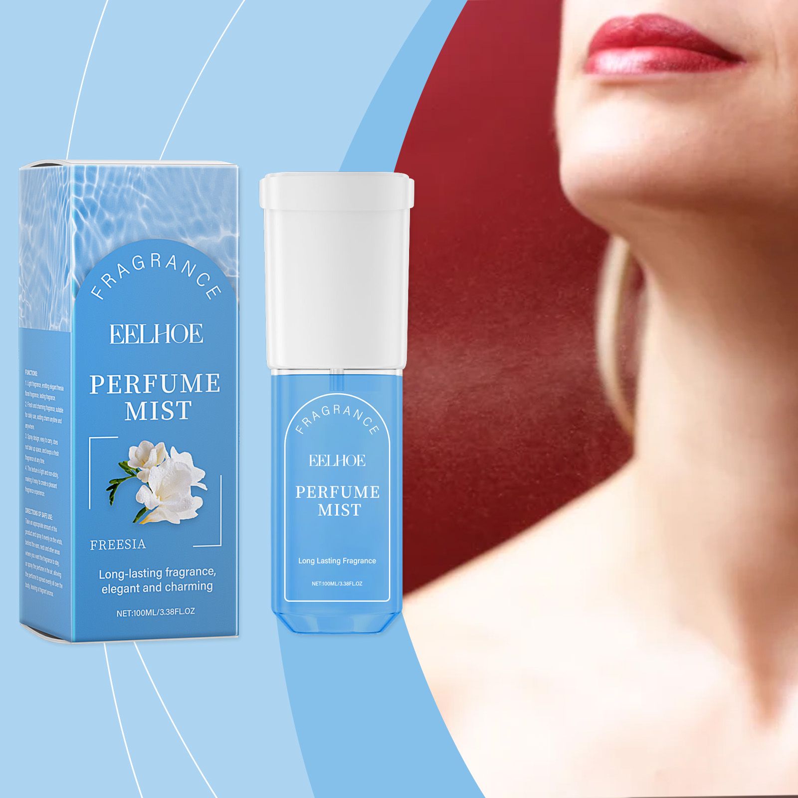Freesia Body Perfume Spray Caramel Coconut Fresh Long Lasting For Daily Wear