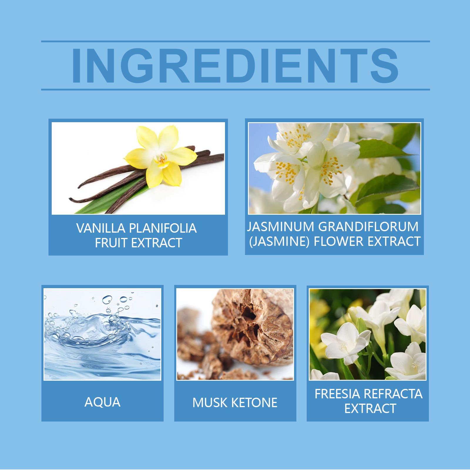 Freesia Body Perfume Spray Caramel Coconut Fresh Long Lasting For Daily Wear