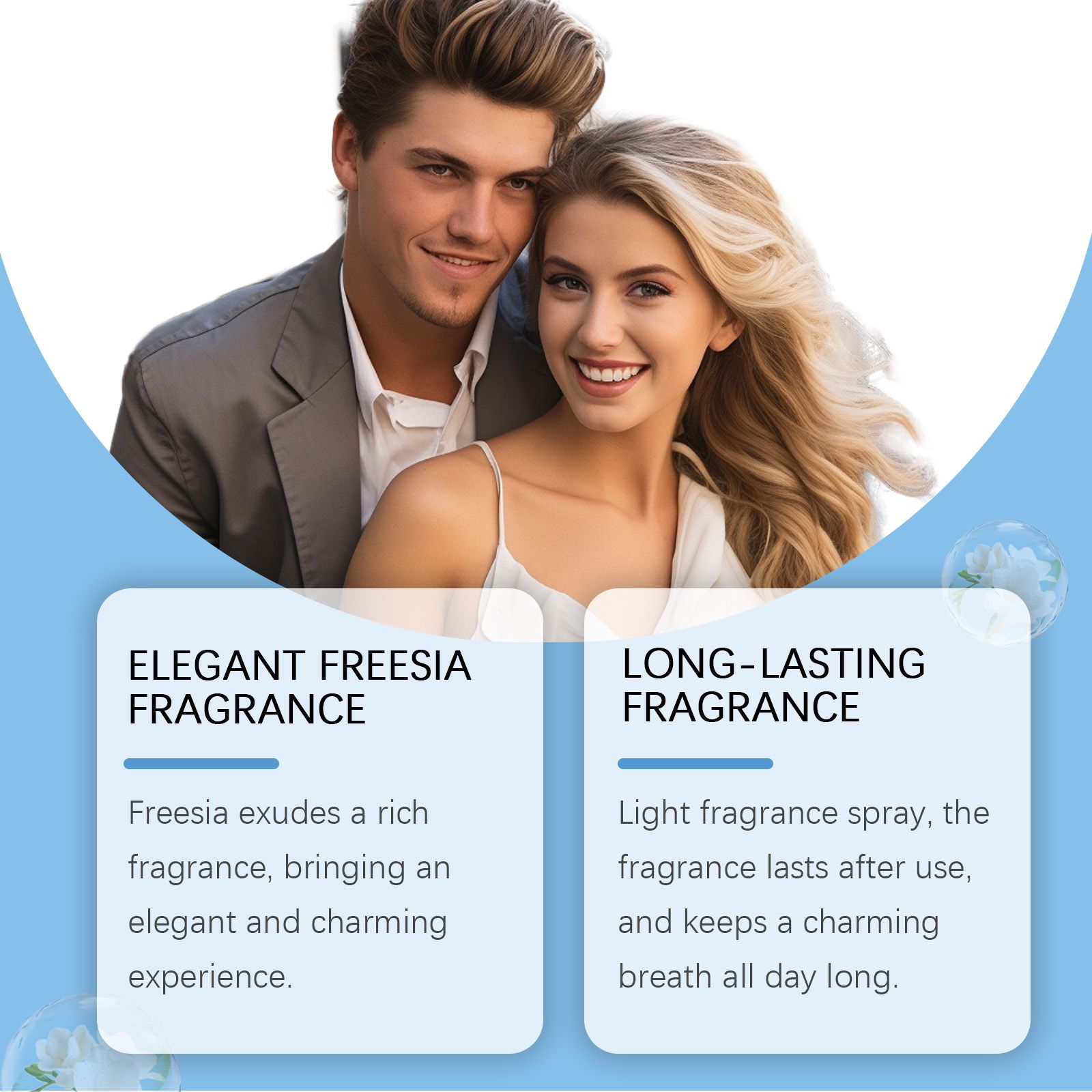 Freesia Body Perfume Spray Caramel Coconut Fresh Long Lasting For Daily Wear