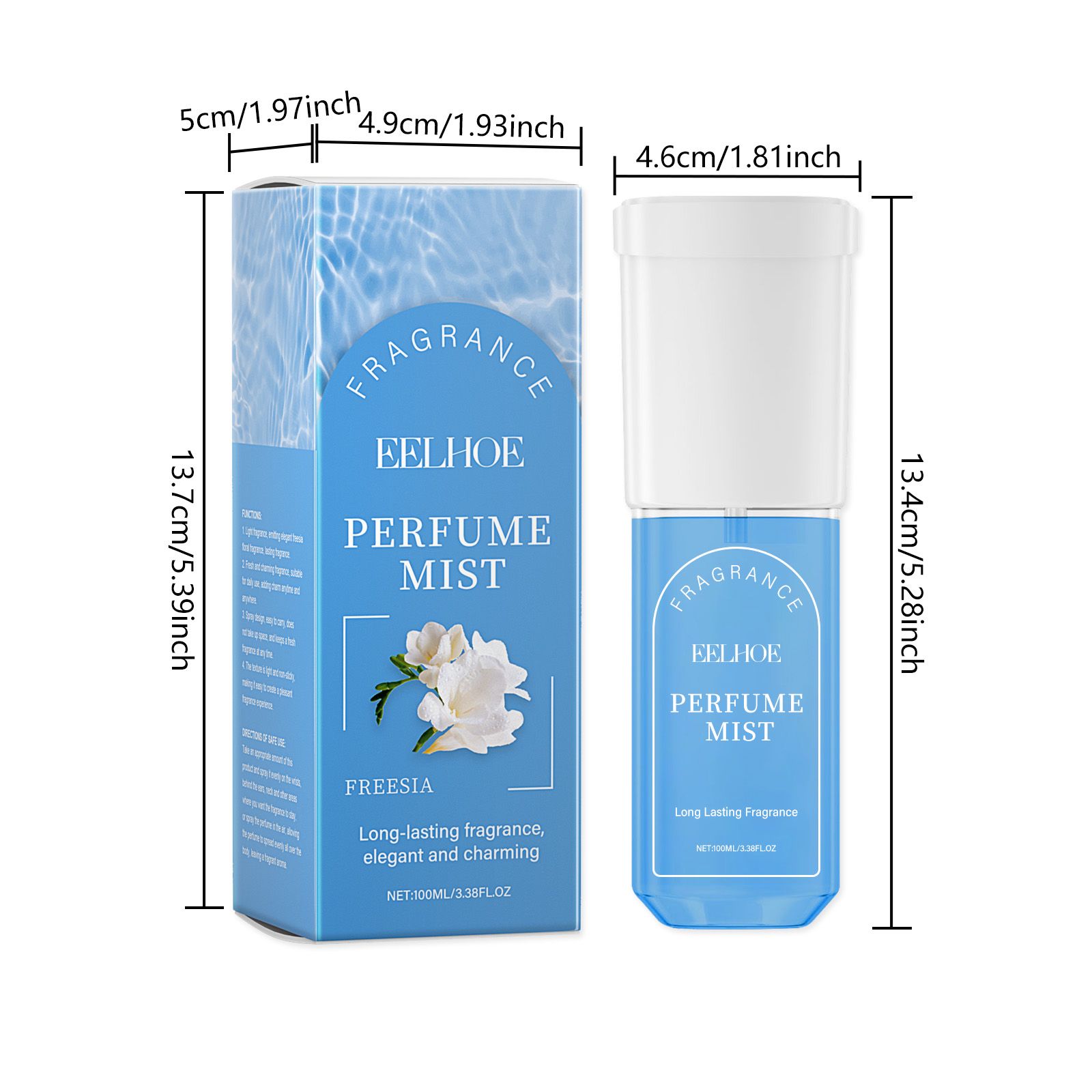 Freesia Body Perfume Spray Caramel Coconut Fresh Long Lasting For Daily Wear