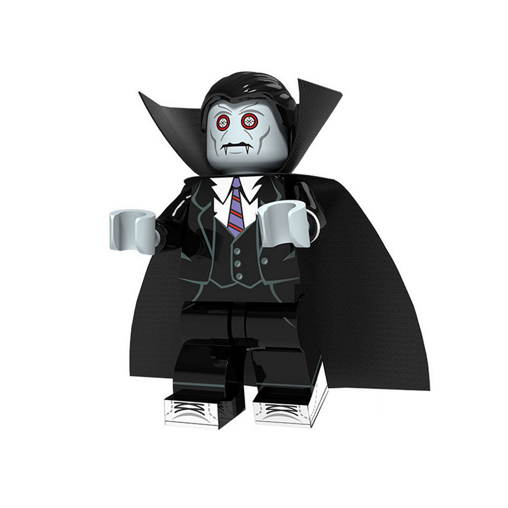 Minifigure Building Blocks Toys 16PCS Halloween Series Vampire Witch Pumpkin Clown Zombie Set for Kids Boys Girls Age 5 Plus Halloween Christmas Gifts
