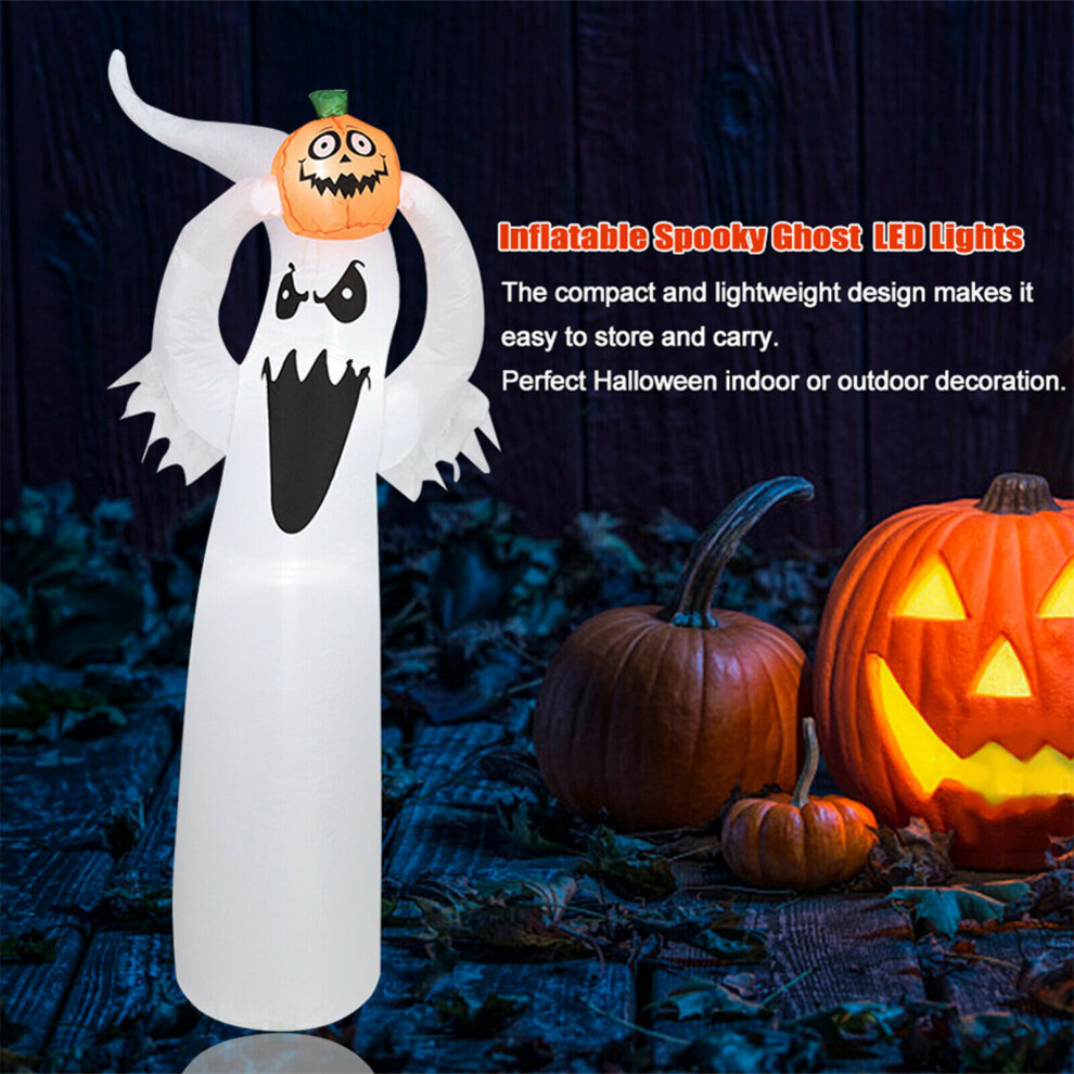 180Cm/5.9FT Halloween Inflatable Model Halloween Inflatable Luminous Ghost Lifting Pumpk