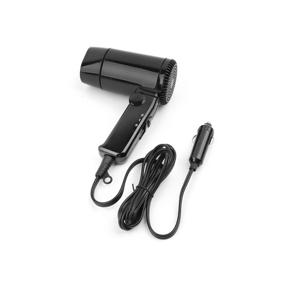 Portable 12V Hot And Cold Folding Camping Travel Car Styling Hair Dryer Window Defroster