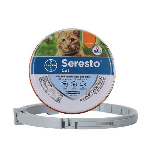 (For cat 38cm) Seresto Flea Collar Adjustable Natural Safe Waterproof Antiparasitic Anti Flea and Tick Flea Treatment Protection for Pets Puppies Dogs Cats Pet Supplies