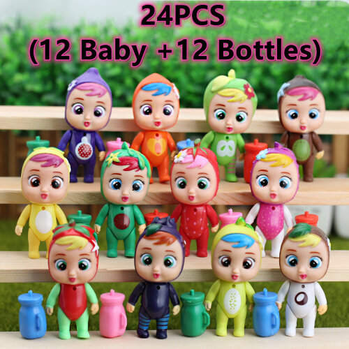 24Pcs Cry Baby Fruit Doll Action Figures Toy Models