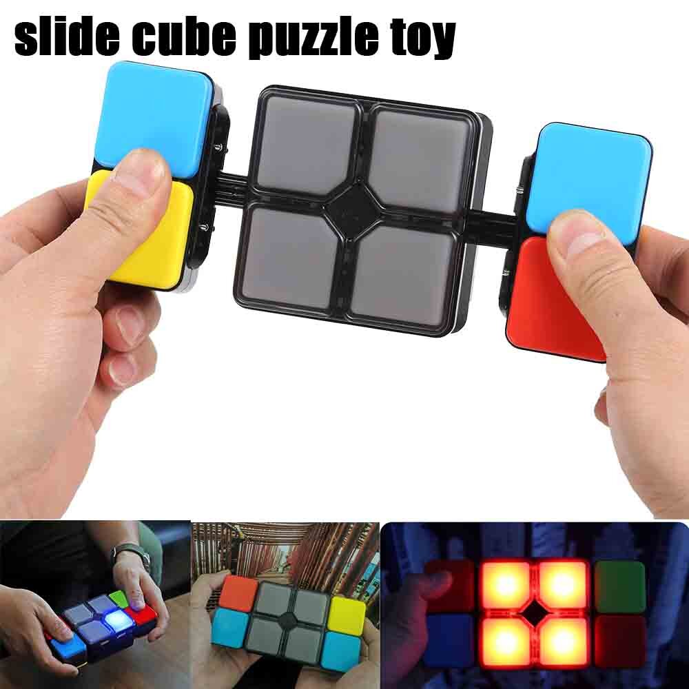 LED Music Magic Cube Puzzle Flip Slide Multiplayer Electronic Game Toys for Teens Kids Gifts for 6-13 Year Old Boys Girls Christmas Birthday Gifts for Children
