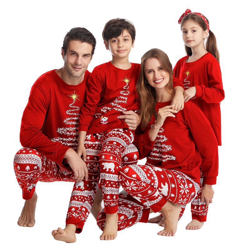 (2T Kids) Christmas Family Matching Pajamas Adults Kids Family Outfit Top and Pants 2PCS Xmas Sleepwear Baby Jumpsuit Dog Clothes Matching Outfits Pajamas Sets Merry Christmas Homewear
