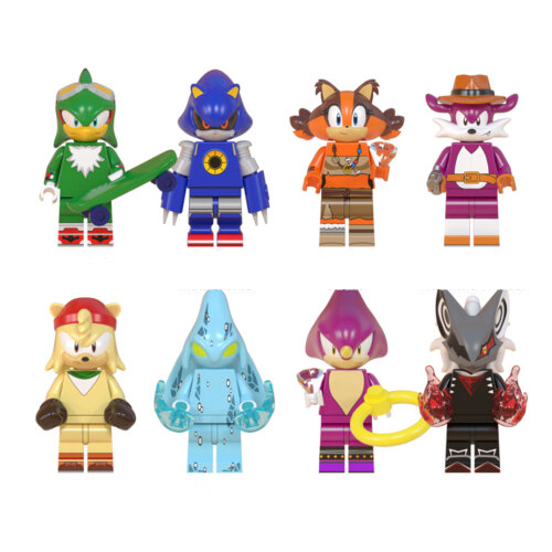 Sonic the Hedgehog Building Block Minifigures Toys Collectibles Action Figures Fit Lego Best Gift for Kids 8Pcs Set