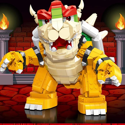 Super Mario The Mighty Bowser, 3D Model Building Kit, Collectible Posable Character Figure with Battle Platform, Memorabilia Gift Idea