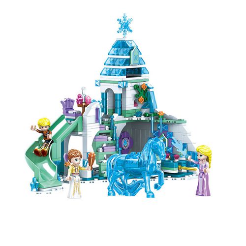 Frozen Celebration Elsa Ice Castle Princess Anna Set Building Model Blocks Girl Gifts Toy