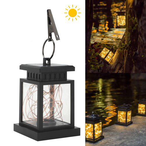 LED Solar Powered Hanging Lantern Lights Outdoor Garden Table Lamp