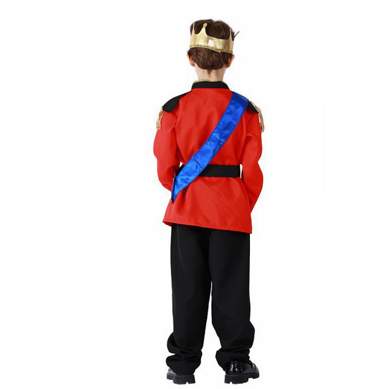 (110~120cm) Kids Boys Prince Charming Costume Medieval Royal Prince Dress up Outfits Halloween Cosplay Princes Costumes