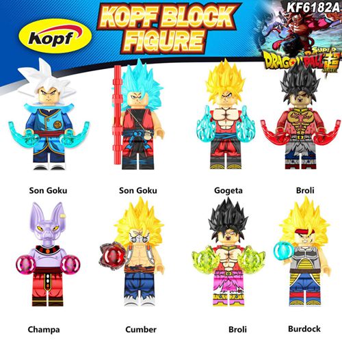8PCS/SET Dragon Ball Cartoon Assembled Building Block Toys Action Mini Figure Model Gift