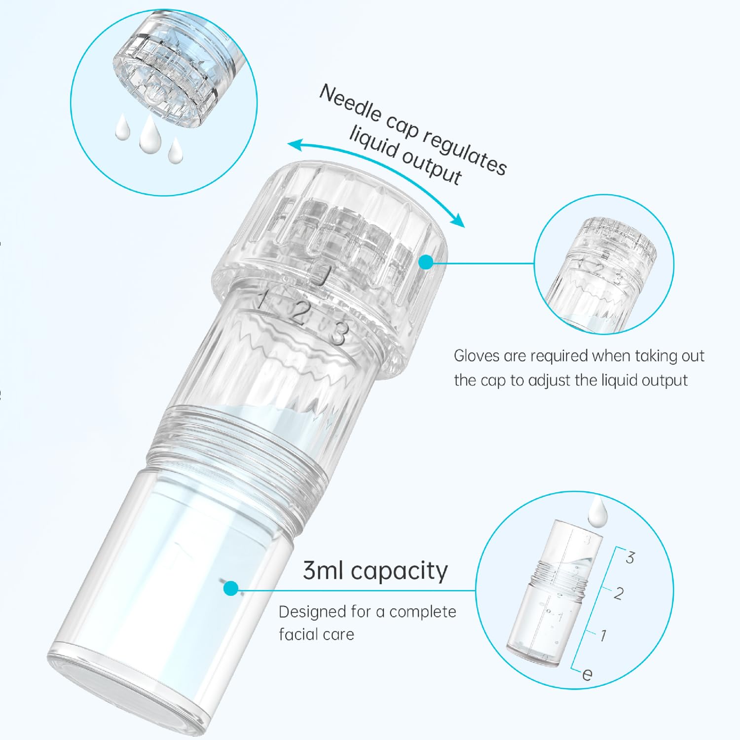 Dr Pen Hydra Pen H3 Microneedling Pen Professional Serum Applicator Micro Needling Machine with Replacement Needle Cartridges 12Pins Nano-HR Nano-HS