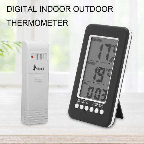 House Digital Wireless Indoor/Outdoor Thermometer Temperature Meter UK-Stock UK