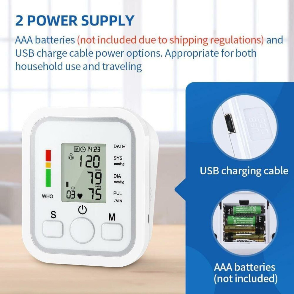 Digital Automatic Blood Pressure Monitor Upper Arm BP Machine