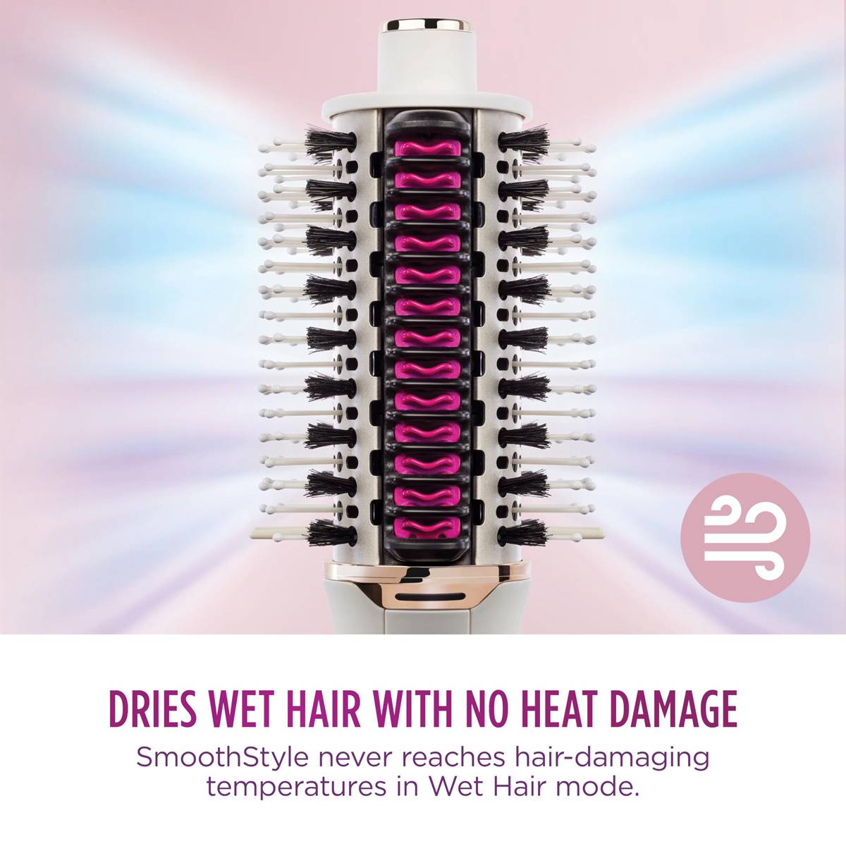 Shark Hair Straightener Hair Smooth Style Heated Comb + Blow Dryer Brush Wet & Dry Modes, Smoothing Hot Air Brush with 3 Temperatures