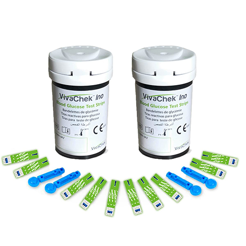 VivaChek Diabete Test Strips x 50 Diabete Lancets x 50 No Coding Blood Glucose Test Strips Blood Suger Test Strips for for UK Diabetics VivaChek Ino