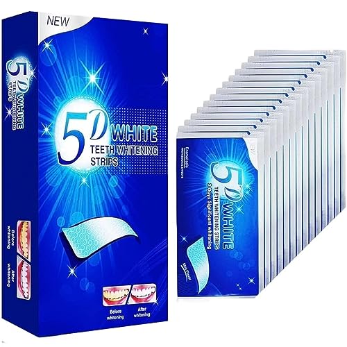 Premium Teeth Whitening Strips 28 Piece Tooth Whitening Treatments Safe On Enamel Easy to Use Home Advanced 5D Technology Tooth Whitening Kit