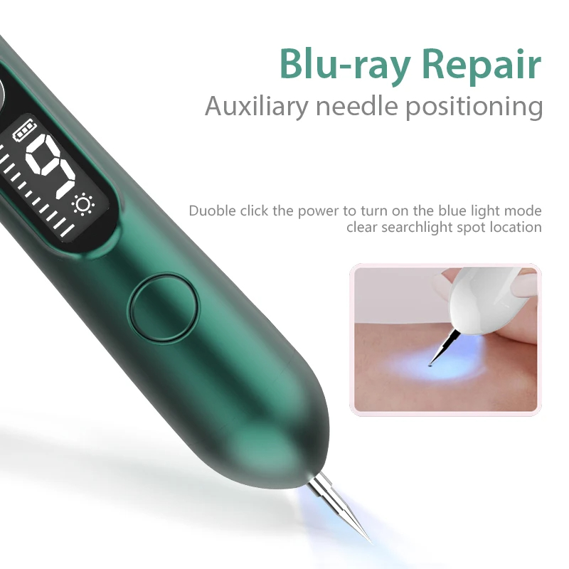 (White) Laser Plasma Pen Skin Tag Removal Mole Removal Freckles Warts Tattoo Dark Spot Removal LCD Multifunctional Beauty Tool Portable 9 Gears
