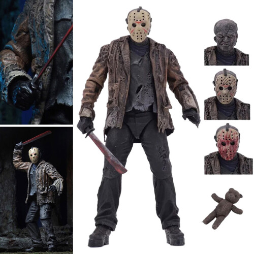 NECA Horror Freddy VS Jason Action Figure 7 Jason Voorhees Deluxe Toy Gift Set