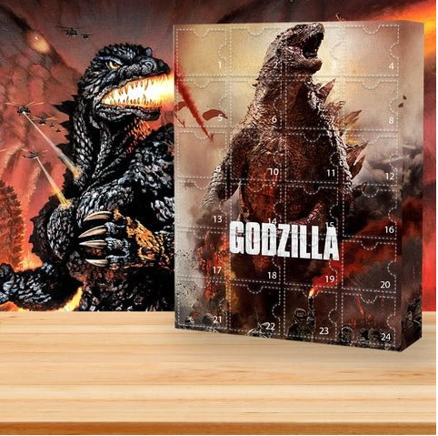 Godzilla Advent Calendar Blind Box 24 Toys Christmas Halloween Countdown Gift