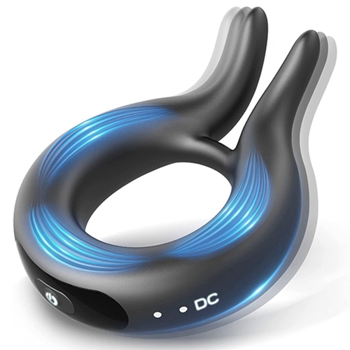 Silicone Penis Ring Vibrator Sex Toys For Men 10 Vibration Testicles Clitoris Stimulation for Man Adults Toys Delayed EjaEjaculation Sex Goods for Adults