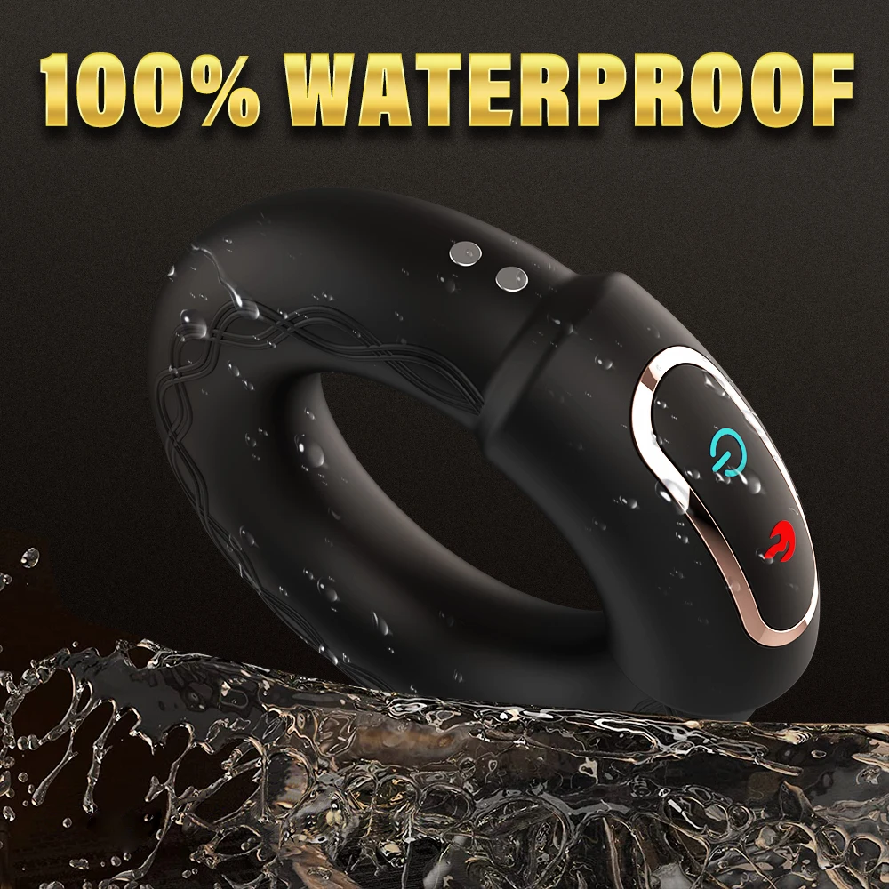 Heating Cock Penis Vibrating Ring for Man Cockrings Male Delay Ejaculation Massager Long Lasting Erection Masturbating Adult Sex Toy Vibrator For Men