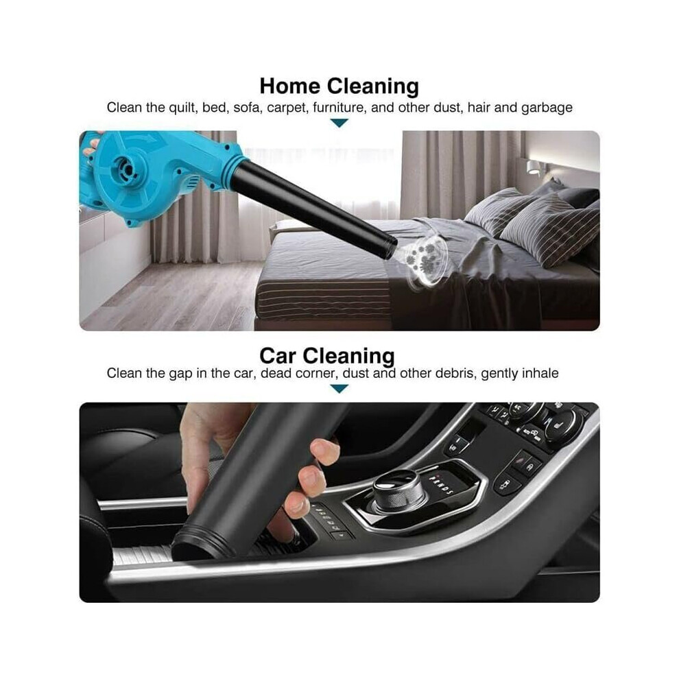 2IN1 Cordless Air Leaf Blower Vacuum+2x Battery 5.5A-Makita Compatible