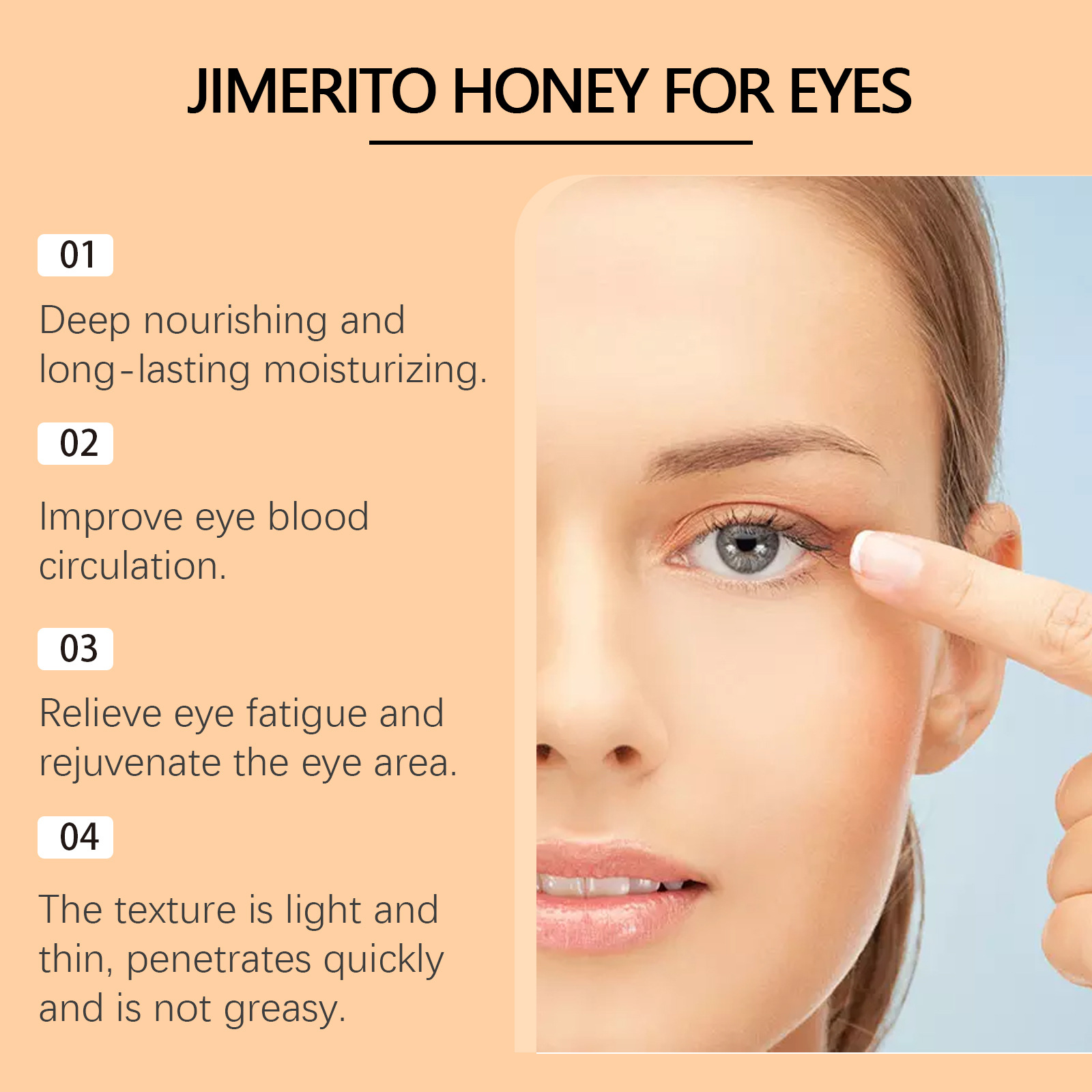 (1 PC) Eye Care Solution Bee Honey Eye Drops Fatigue Dry Eyes Astigmatism Blurred Vision Reliever Refreshing Moisturizing Improve Eyesight Soothing Eye Care Products