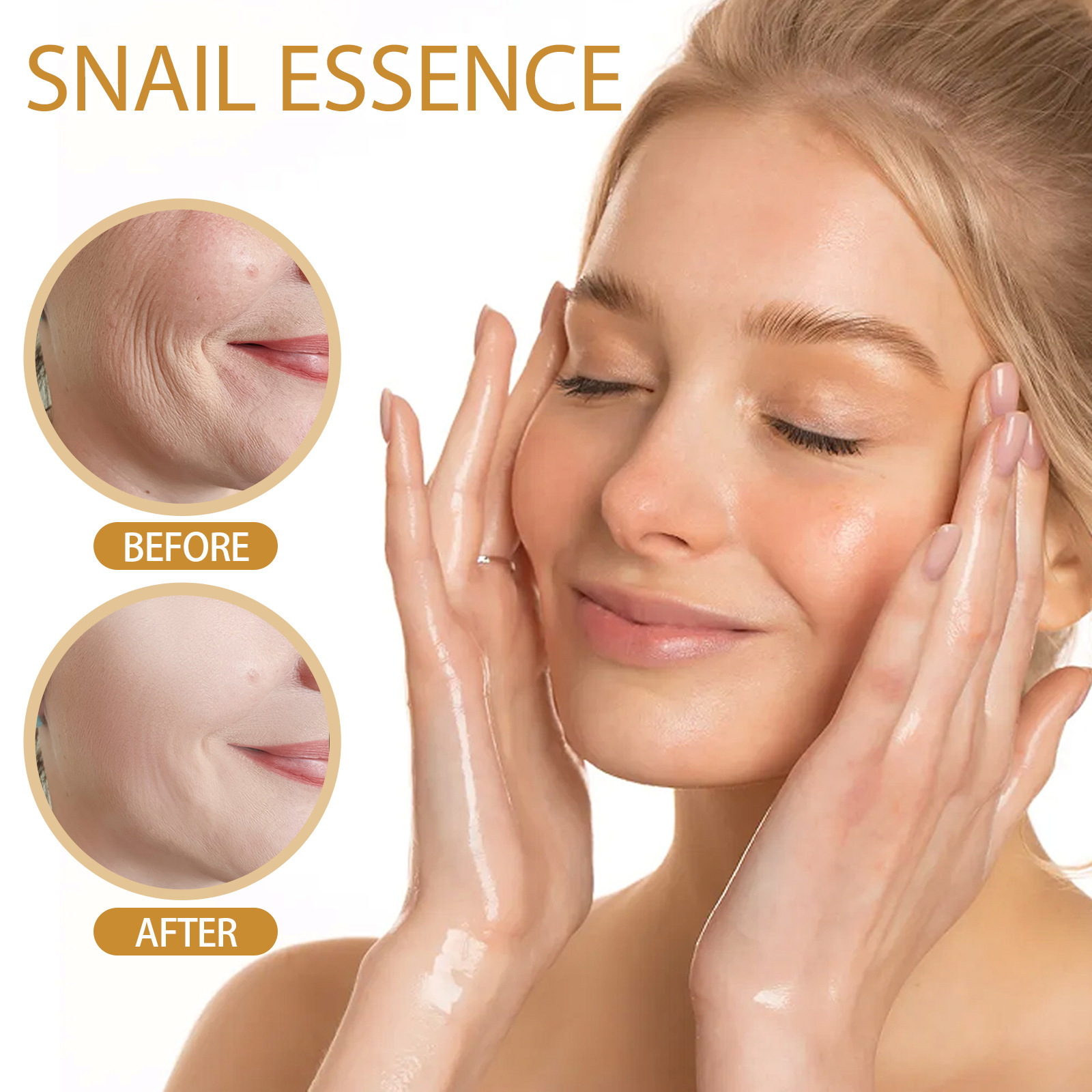(1x Snail Face Serum 100ml) Snail Face Serum Repair Moisturizing Shrink Pores Skin Barrier Repair Anti Wrinkle Essence Fade Fine Lines Firming Skin Whitening Niacinamide Facial Essence