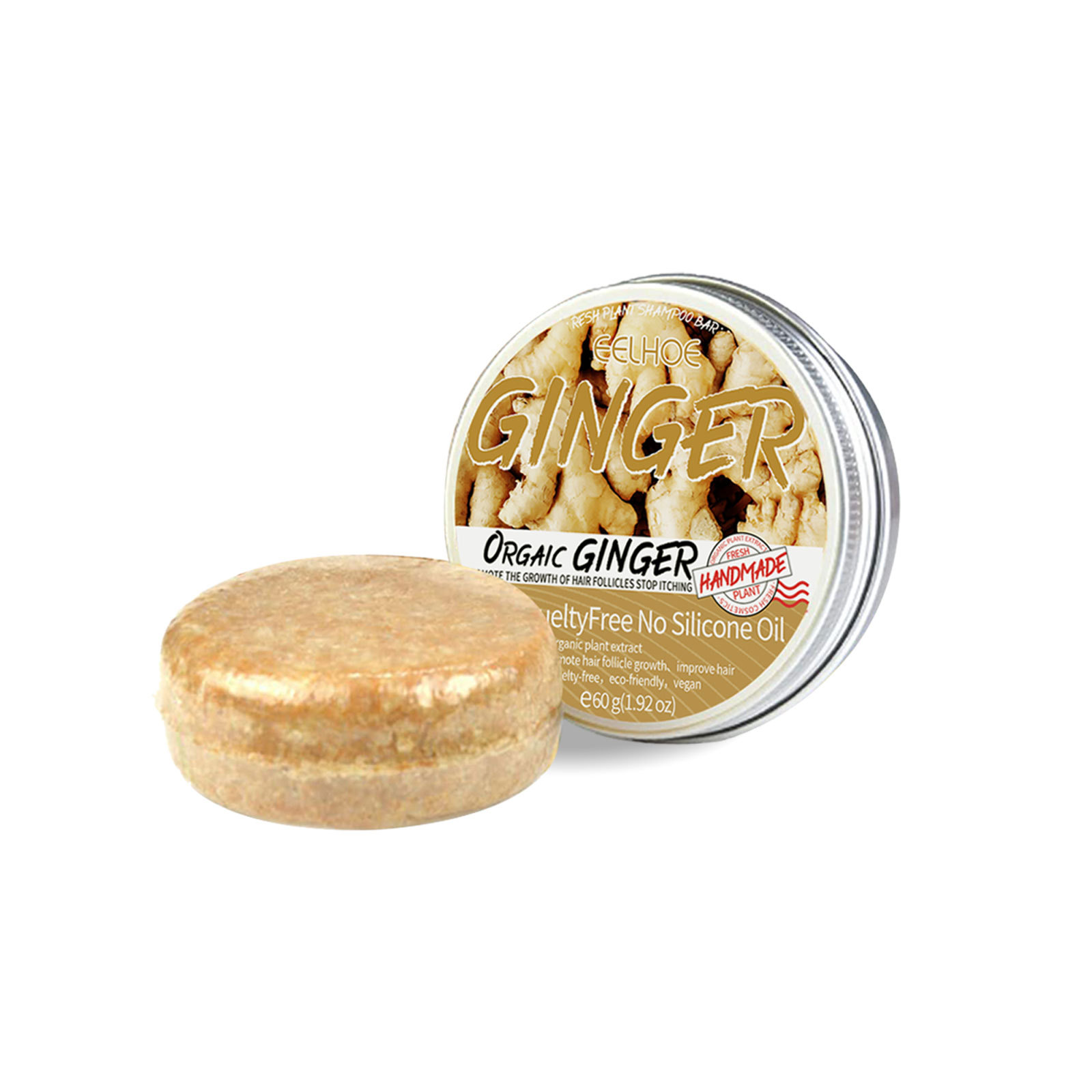 Ginger Polygonum Soap Shampoo Soap Cold Processed Soap Hair Shampoo Bar Pure Plant Hair Shampoos Hair Care