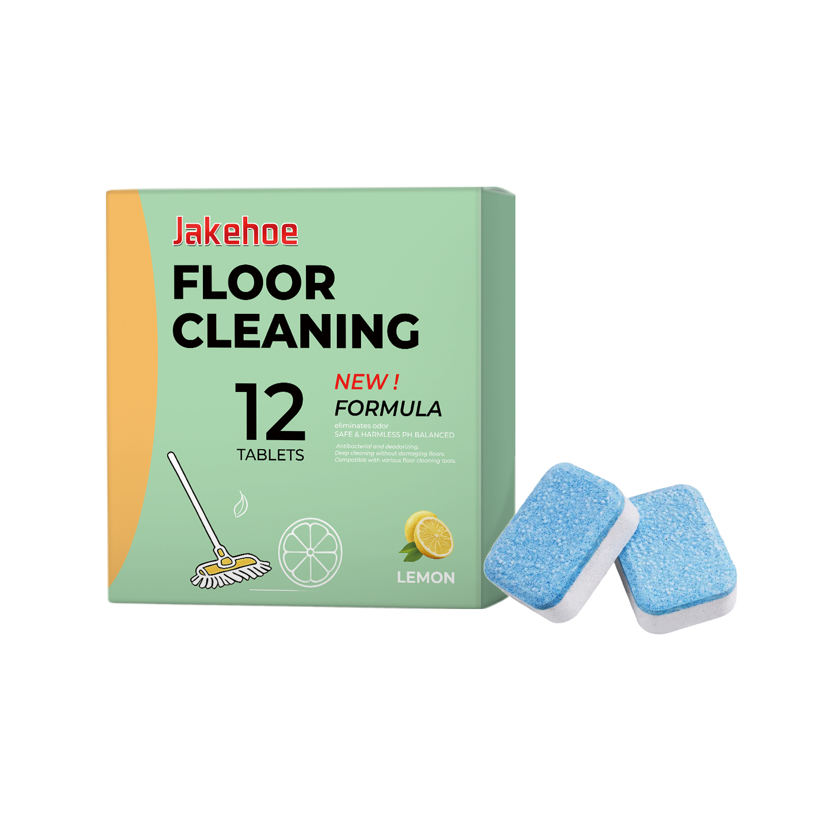 12Pc/box Floor Cleaner Stain Dust Scrub Tabs Scented Dissolvable Cleaning Tablets for Hardwood Tile Toilet Bathroom Home Kitchen ﻿