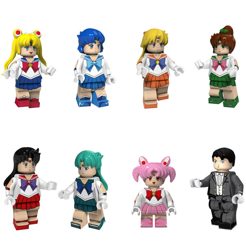 Sailor Moon Toys Building Blocks Mini Figures Set Role Play Encourage Imaginative Play Collection Series Gifts For Kids 