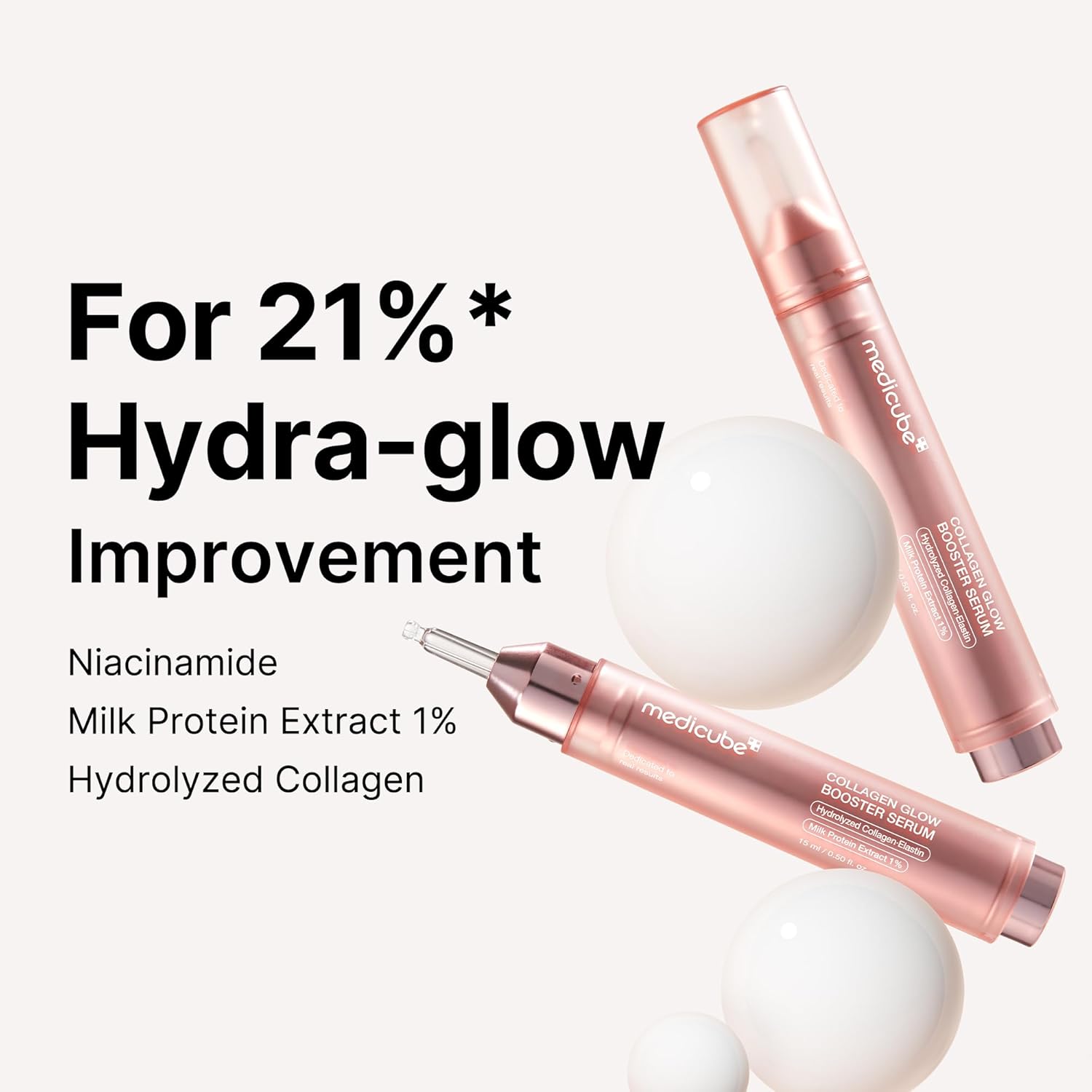 Medicube Collagen Glow Booster Milk Serum Twist Click Radiance Hydration Niacinamide Milk Hydrolyzed Collagen Illuminates Firms Skin Korean Skin Care 15ml