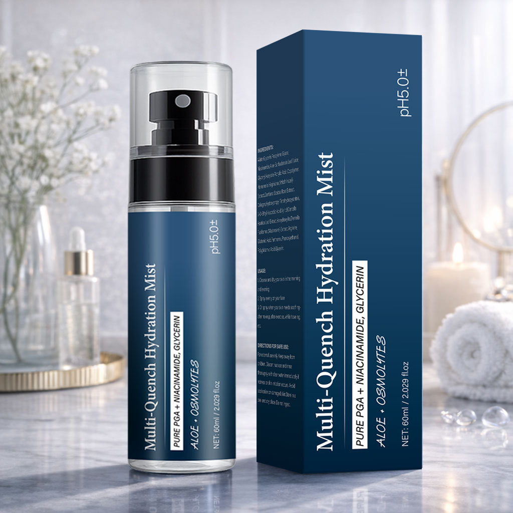 Multi Effect Hydrating Mist 60ml Refreshing Moisturising Facial Spray for Daily Skin Care Natural 60mlV