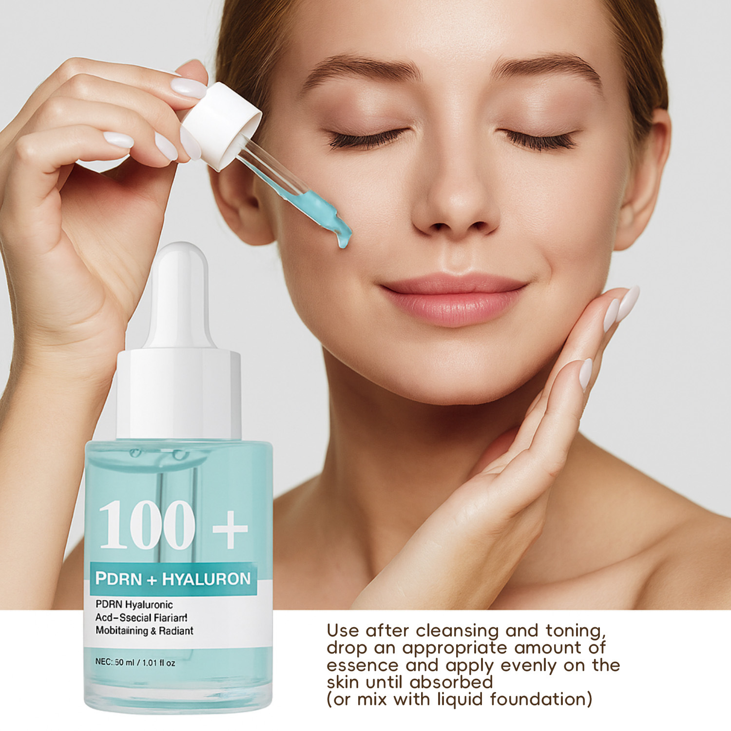 Hyaluronic Acid Capsule Serum Concentrated Hydrating Plumping Anti Aging Skin Renewal Face Moisturizing Treatment 30ml