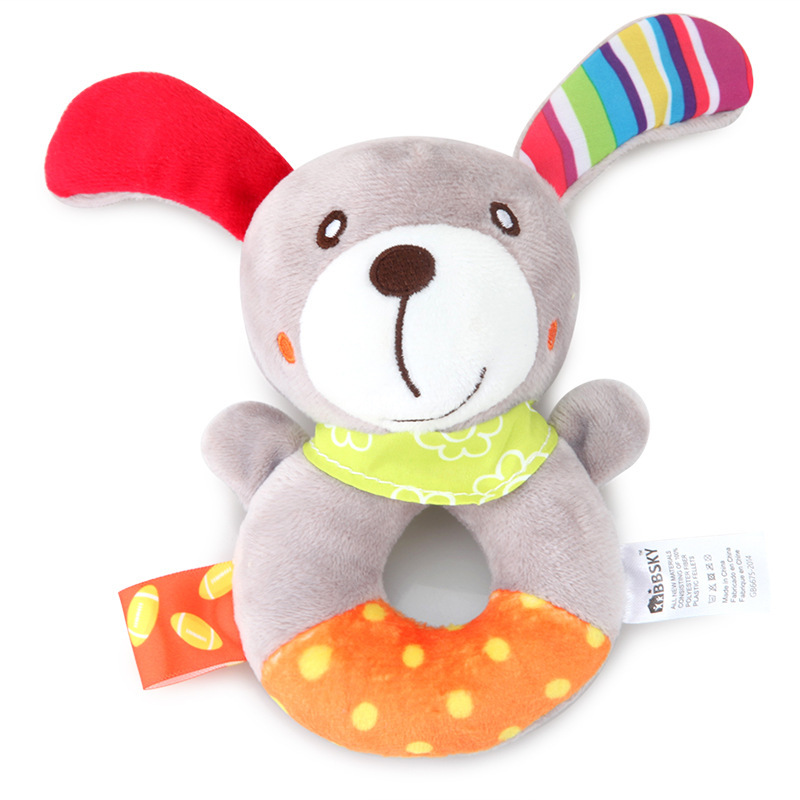 (2 parrot 801) Baby Plush Rattle Cartoon Animals Crib Mobile Bed Bell Toys 0-12 Months Infant Toddler Early Educational Toy for Newborn  Gifts