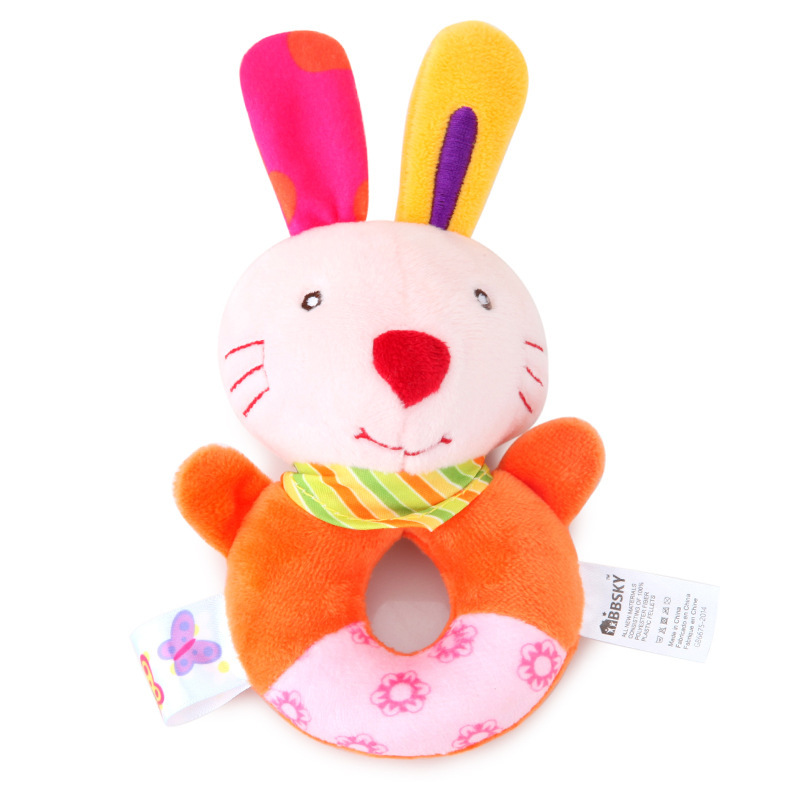 (2 parrot 801) Baby Plush Rattle Cartoon Animals Crib Mobile Bed Bell Toys 0-12 Months Infant Toddler Early Educational Toy for Newborn  Gifts