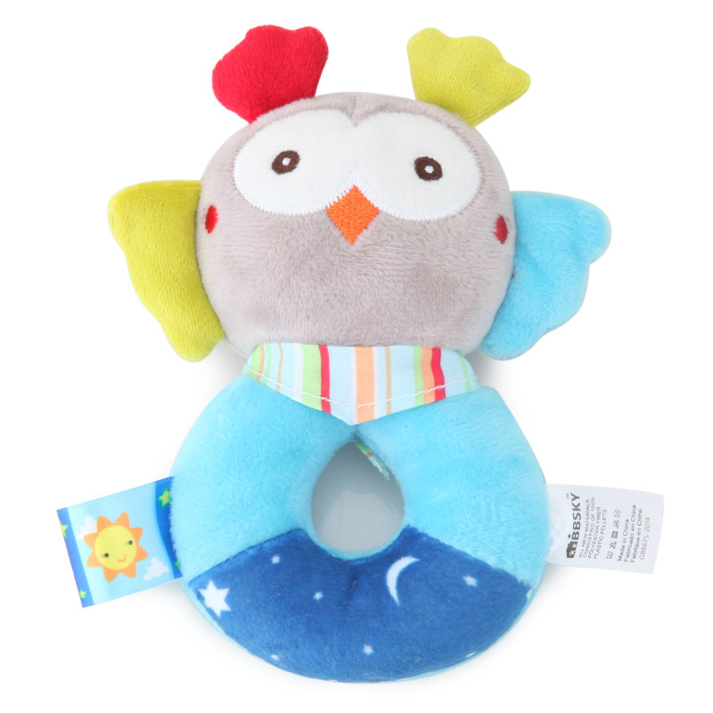 (2 parrot 801) Baby Plush Rattle Cartoon Animals Crib Mobile Bed Bell Toys 0-12 Months Infant Toddler Early Educational Toy for Newborn  Gifts