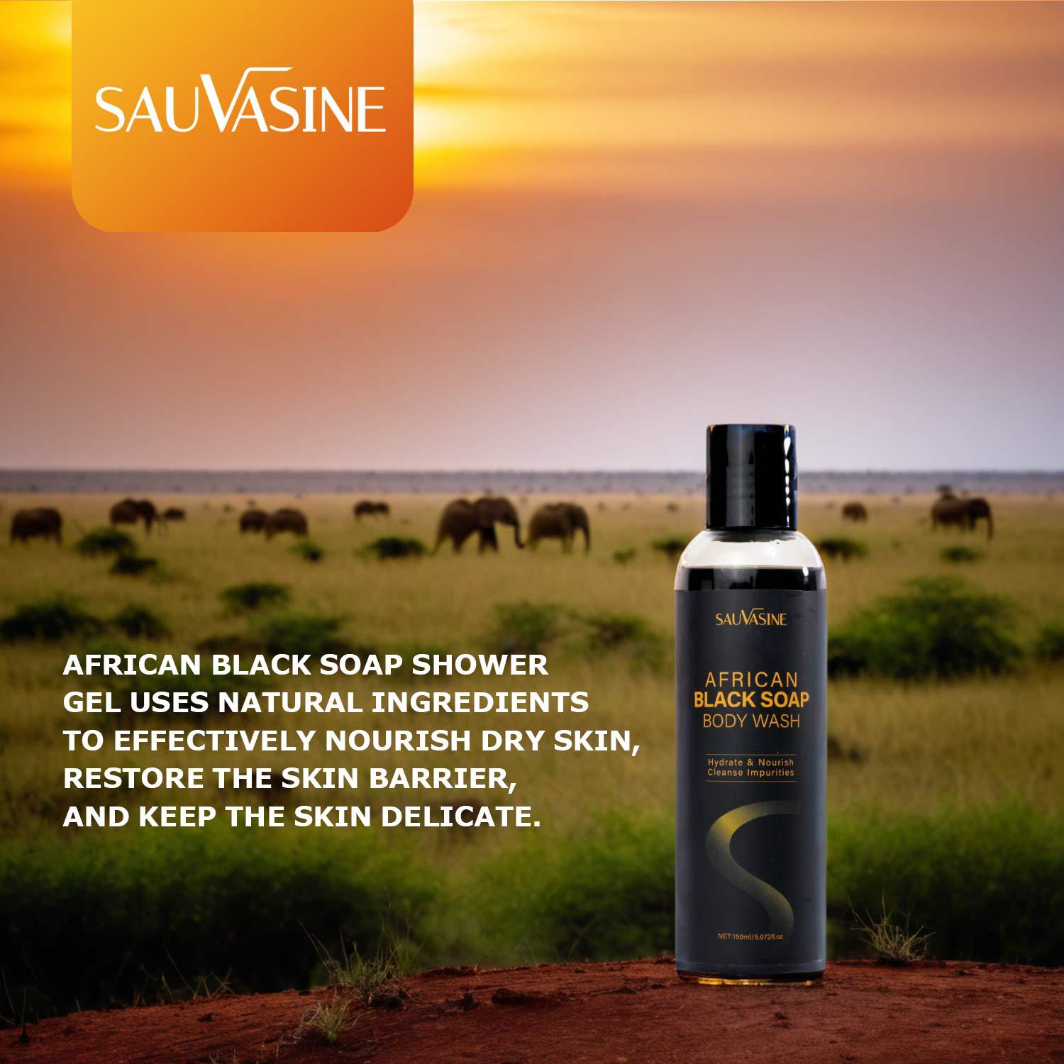 African Soap Body Wash Gentle Deep Cleansing Moisturizing Nourishing For Dry Skin Daily Shower And Bath Routine 150ml