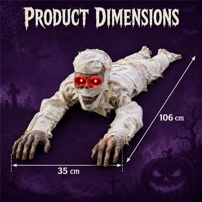 Electric Crawling Ghost Halloween Decoration Prop Toy Ornament Cross Border Horror Prop Pumpkin Lamp