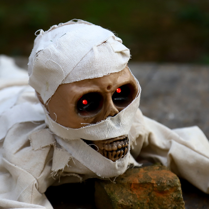 Electric Crawling Ghost Halloween Decoration Prop Toy Ornament Cross Border Horror Prop Pumpkin Lamp