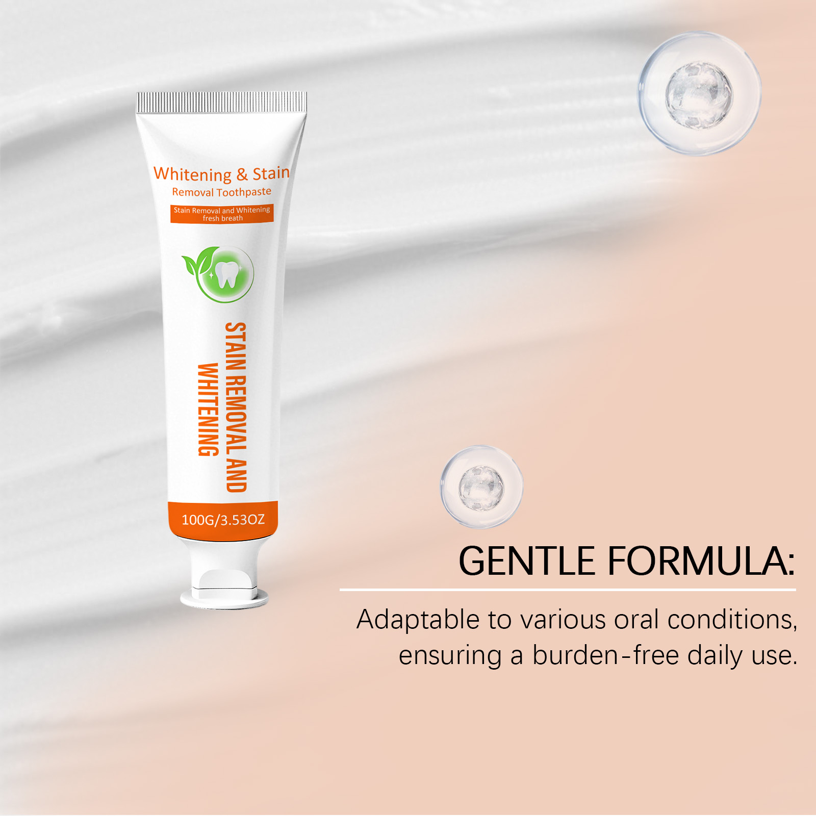 Mild Gentle Clean Toothpaste Clean Teeth Surface Bright Hydrating Mouth Comfort Fresh Long Lasting Care