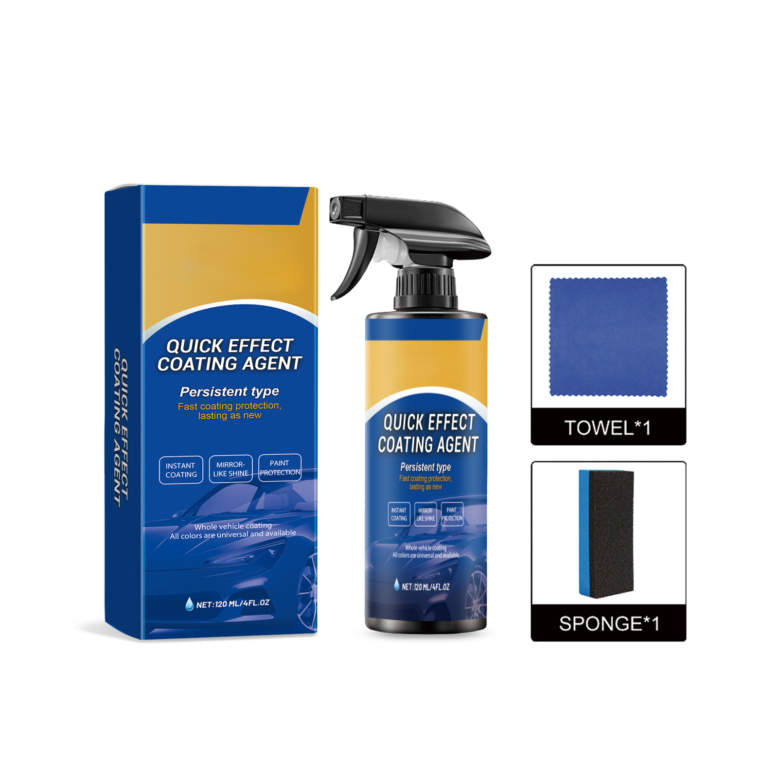 Car Coating Agent Paint Surface Coating Protection Maintenance Gloss Renovation Spray Automobile Care Supplies For Vehicle Exterior Surface
