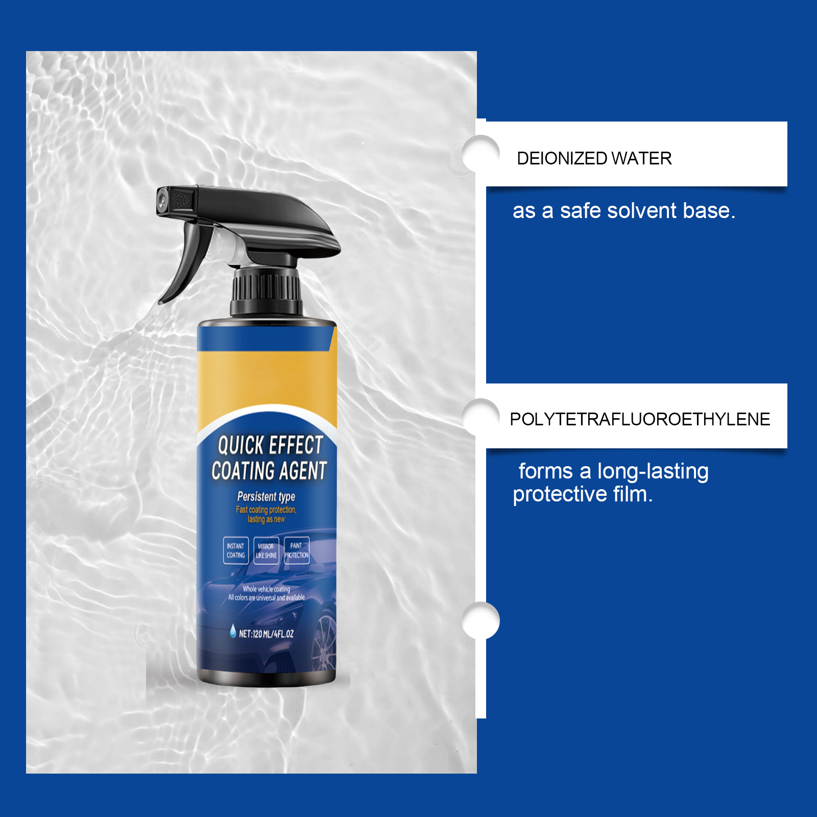 Car Coating Agent Paint Surface Coating Protection Maintenance Gloss Renovation Spray Automobile Care Supplies For Vehicle Exterior Surface