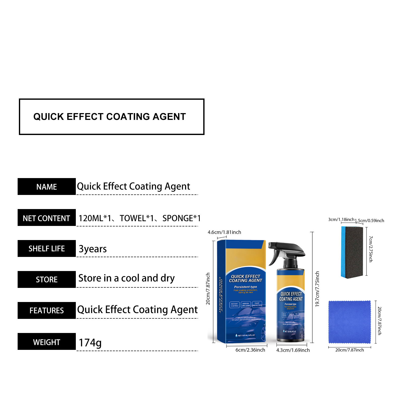Car Coating Agent Paint Surface Coating Protection Maintenance Gloss Renovation Spray Automobile Care Supplies For Vehicle Exterior Surface